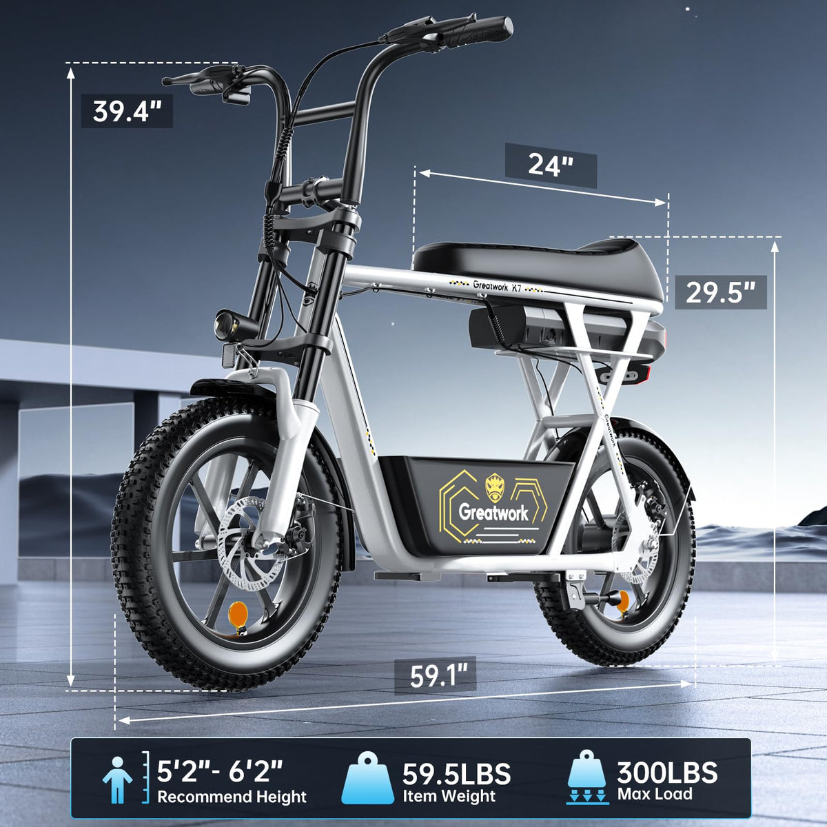 1500W Peak Electric Scooter with Large Battery T9490