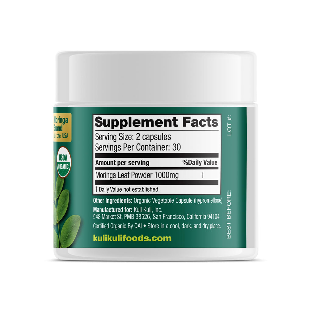 Pure Organic Moringa Leaf Capsules 60ct P55250