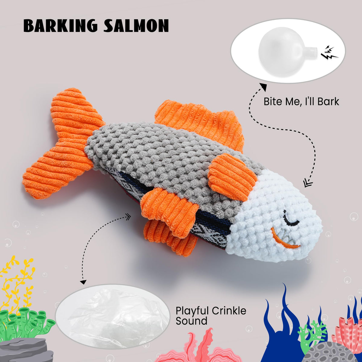 4 Packs Crinkle Squeaky Dog Toys H6262