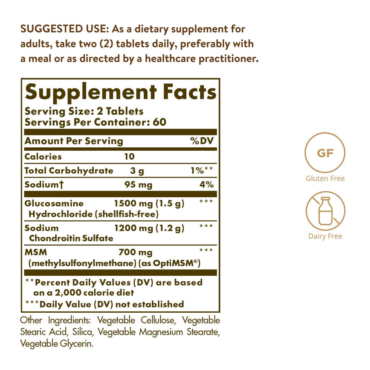 120 Tablets Glucosamine Chondroitin MSM Z184