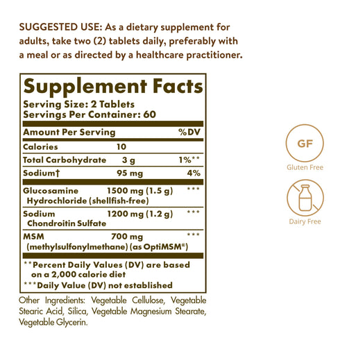120 Tablets Glucosamine Chondroitin MSM Z184