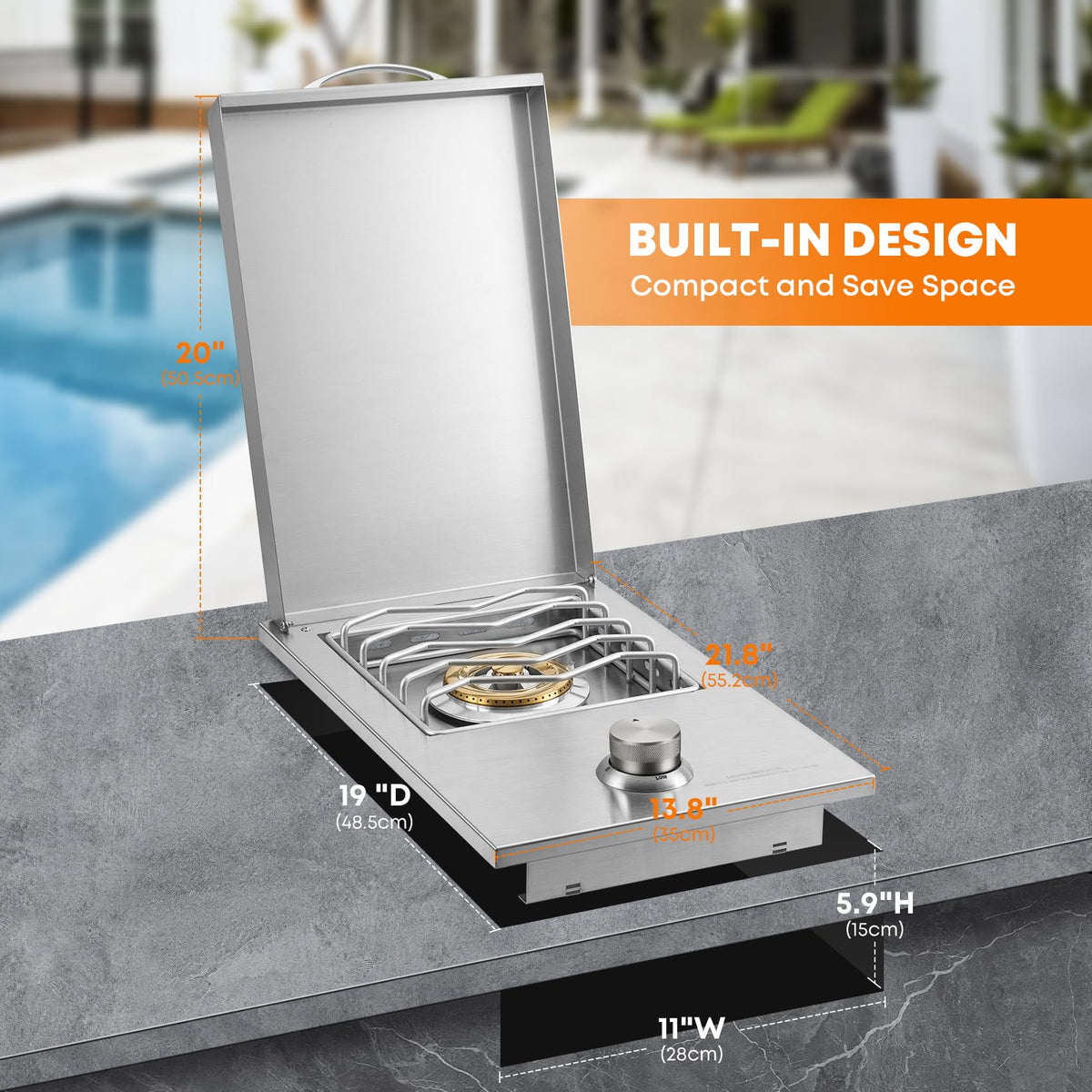 Built-In Single Side Burner T6793