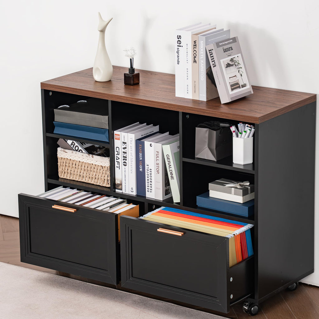 39.3" Lateral File Cabinet with Wheels, 2 Drawers V512487