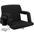 Heating Massage Reclining Stadium Seat with Arm Support H28795