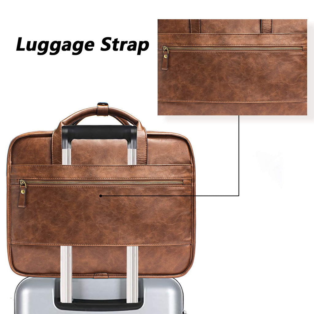 Leather 15.6 Inch Laptop Messenger Bag C446