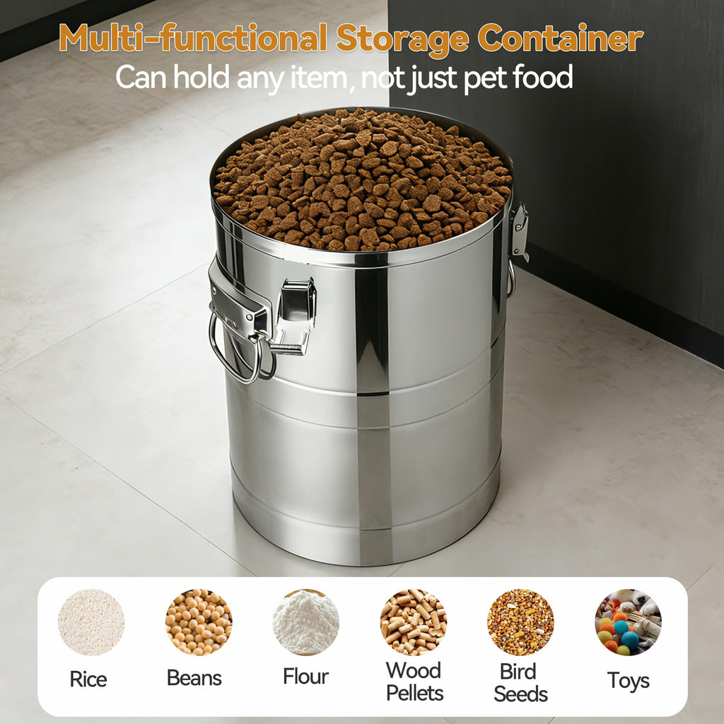 Stainless Steel Dog Food Storage Container with Scoop S54778