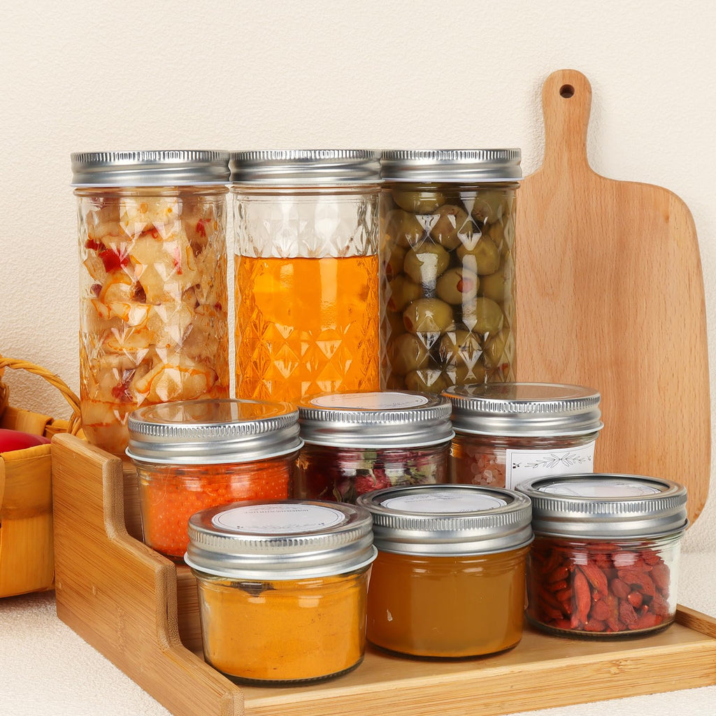 12 oz 20 Pack Glass Mason Jars with Airtight Lids A5576