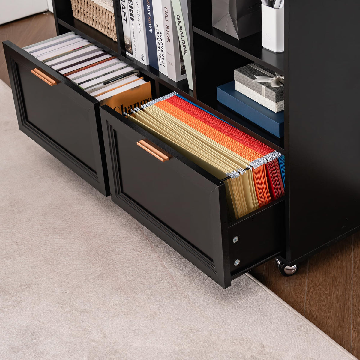 39.3" Lateral File Cabinet with Wheels, 2 Drawers V512487