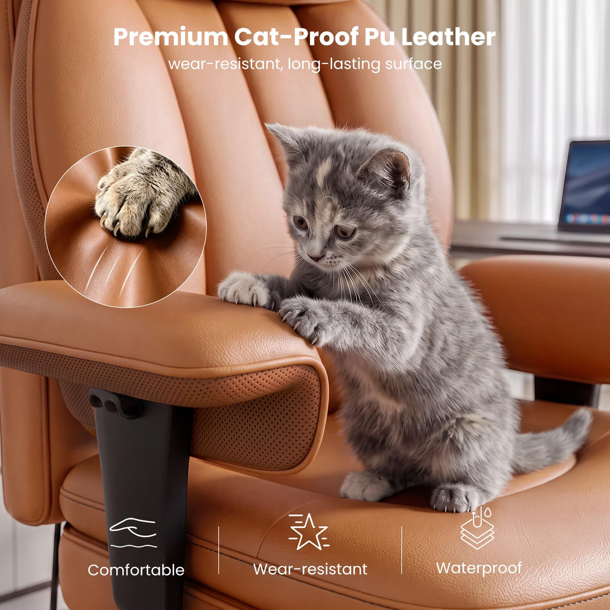 Big and Tall Office Chair with Inflatable Lumbar Support L26778