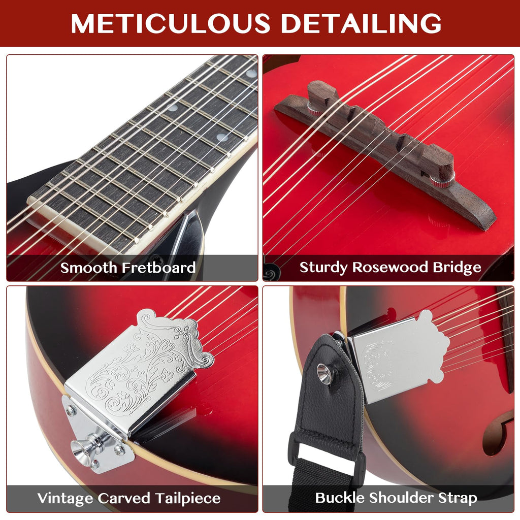 8 Strings Acoustic Mahogany Wood Mandolin D487583