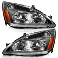 Black Headlight Assembly Left+Right H654