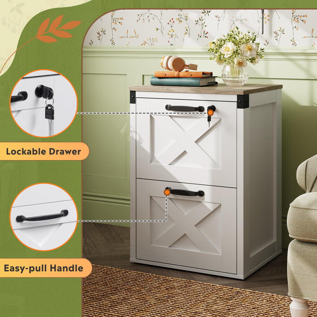 2-Drawer File Cabinet with Lock U675