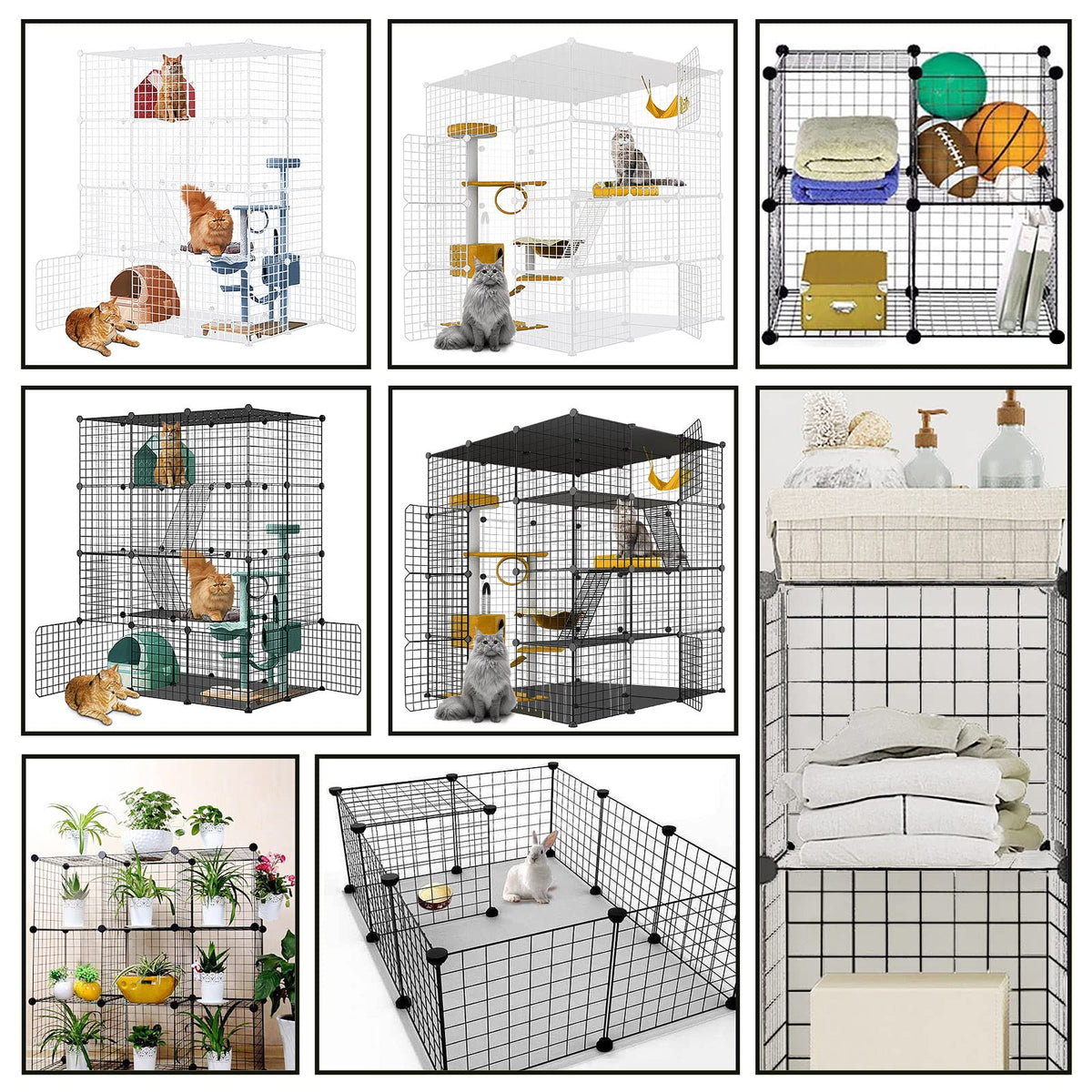Large Cat Cage Detachable Metal Wire Playpen N162002