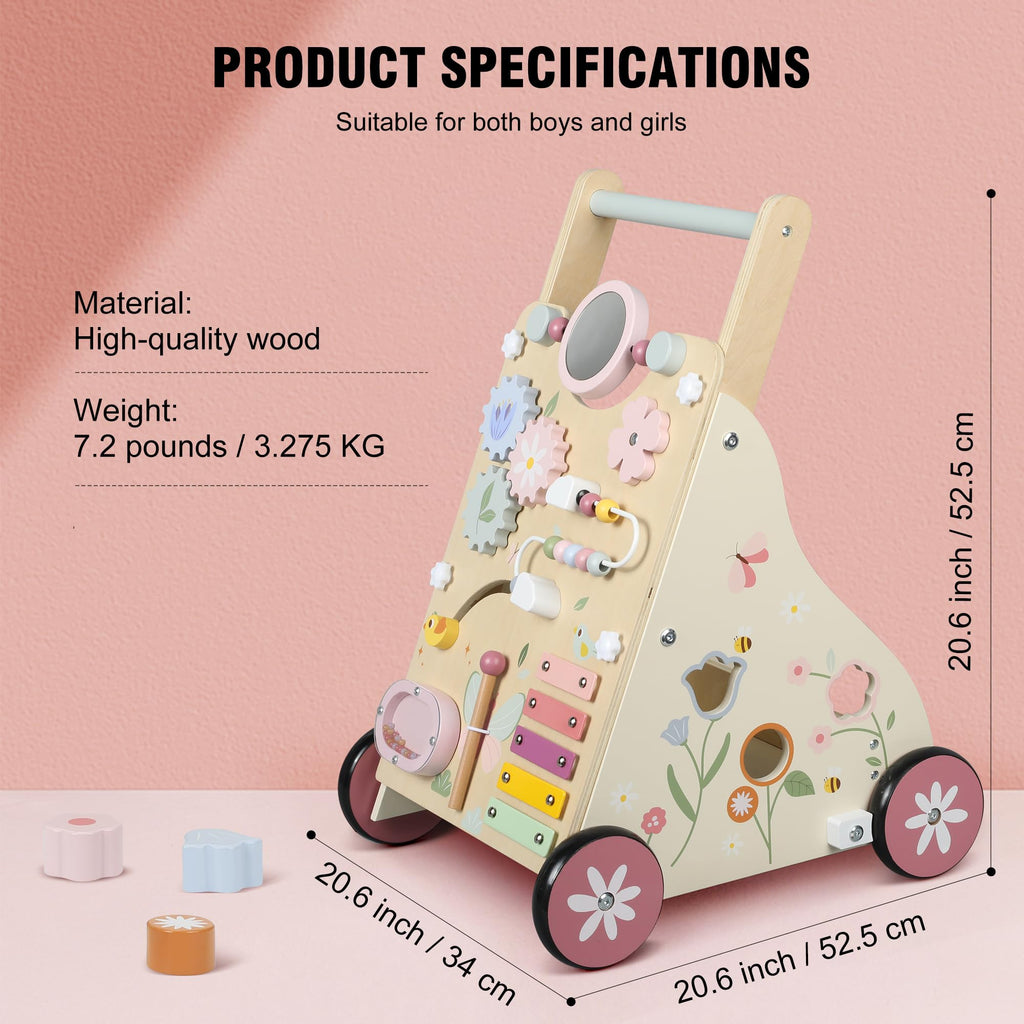 Wooden Baby Walker with Activity Center Z62230