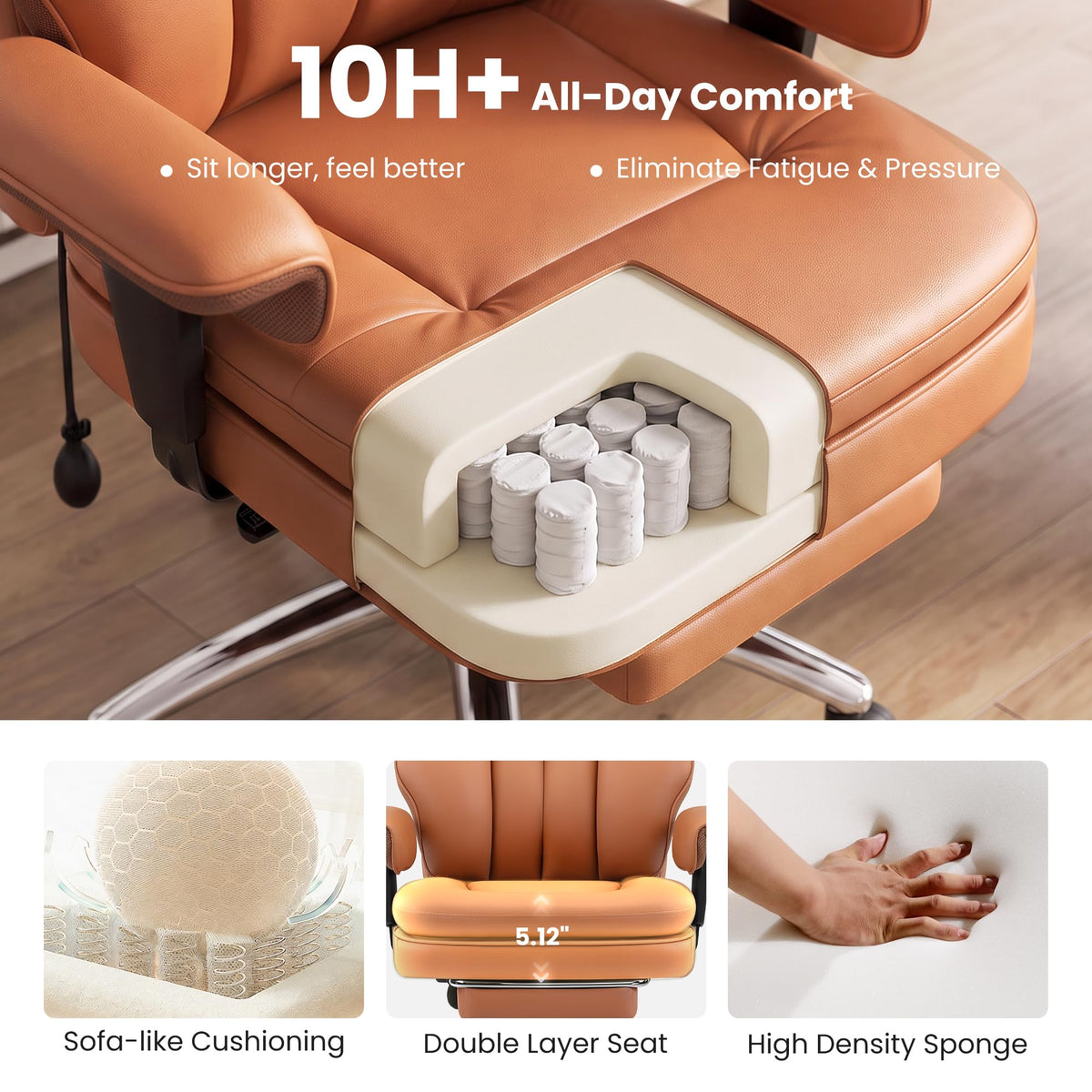 Big and Tall Office Chair with Inflatable Lumbar Support L26778