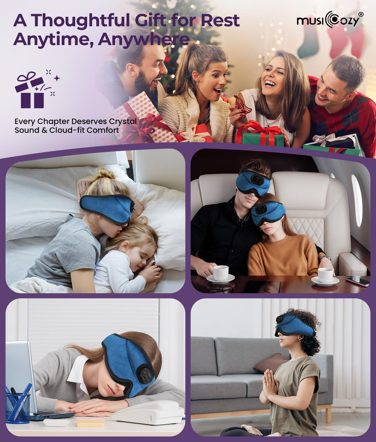 Sleep Headphones Bluetooth with 3D Eye Mask C492210