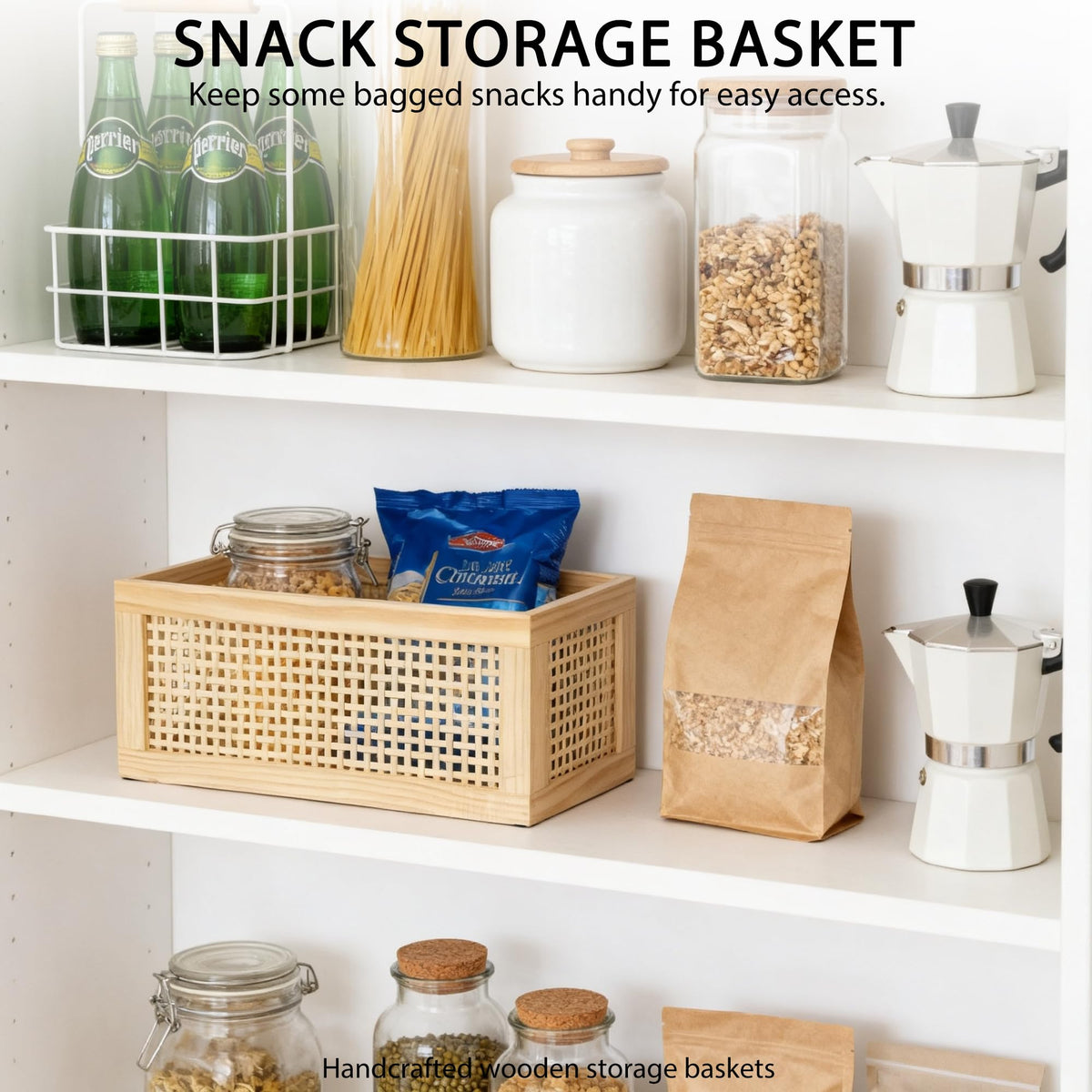 Rectangular Rattan Woven Storage Basket L52646