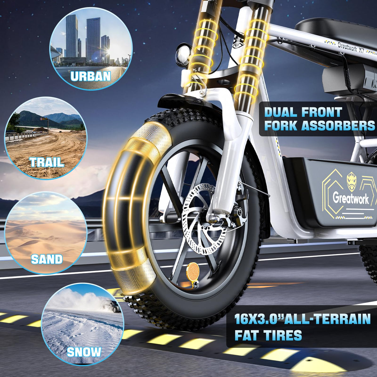 1500W Peak Electric Scooter with Large Battery T9490