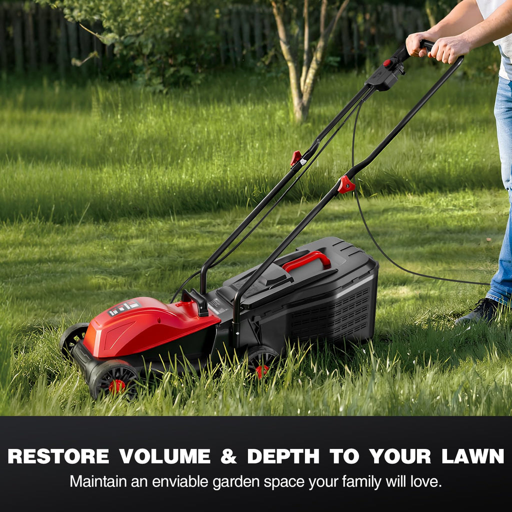 14" Corded Electric Lawn Mower with 3-Position Height Adjustment T6307