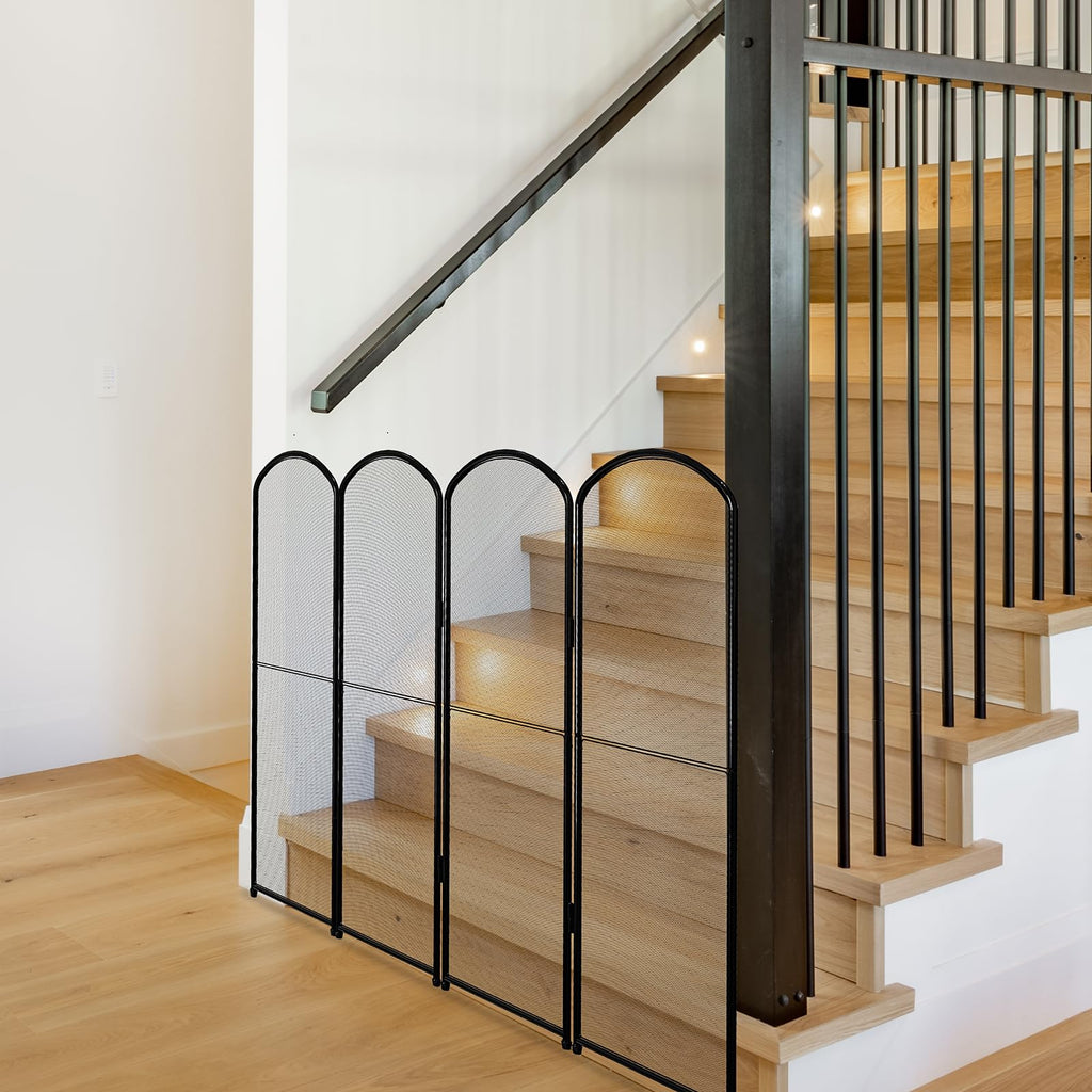 Foldable Wrought Iron Fireplace Screen B12815