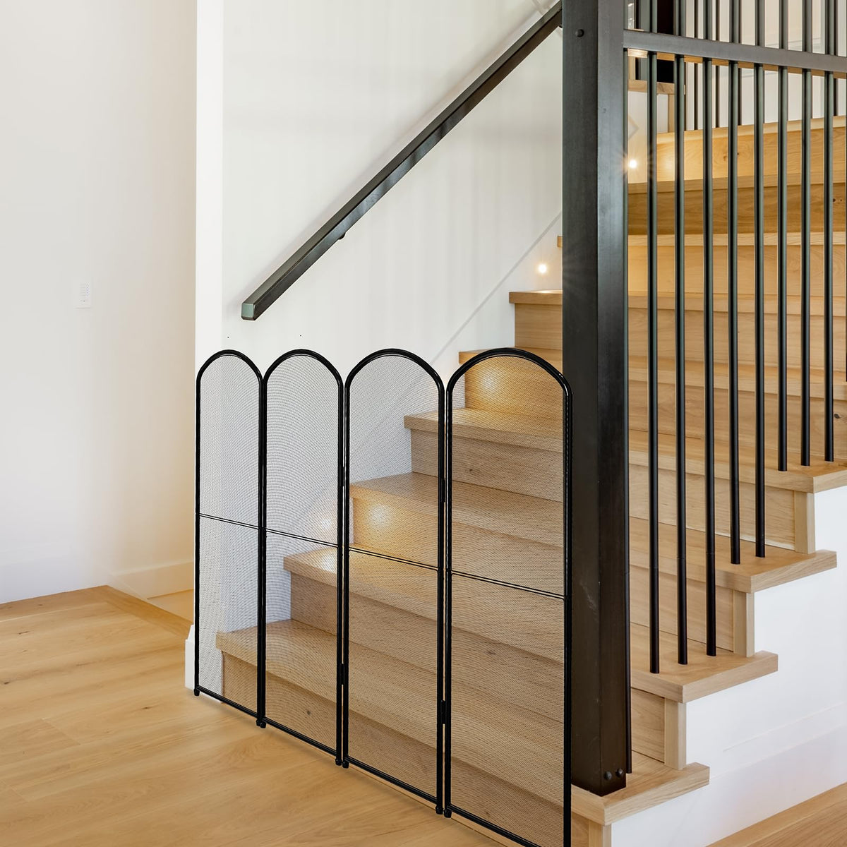 Foldable Wrought Iron Fireplace Screen B12815