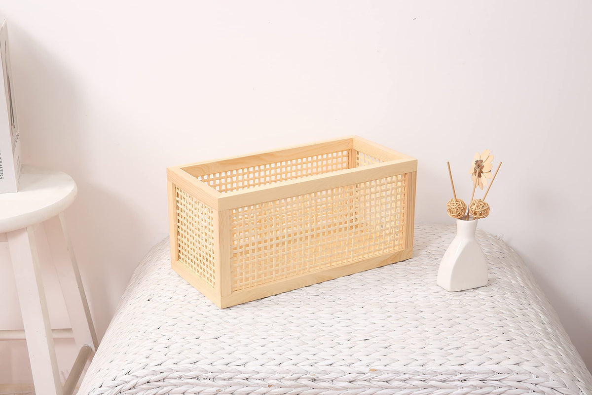 Rectangular Rattan Woven Storage Basket L52646