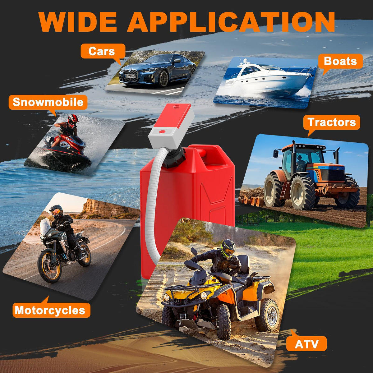 Portable Automatic Fuel Transfer Pump with Auto Stop Sensor and Hose C3894