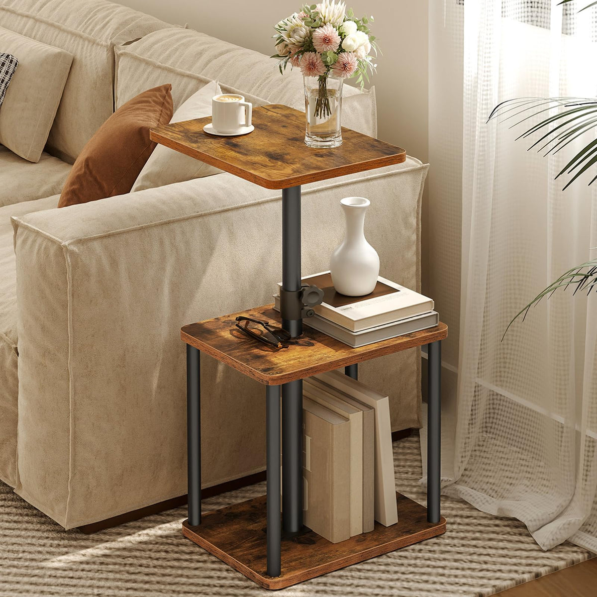360° Rotating Height Adjustable End Table I396