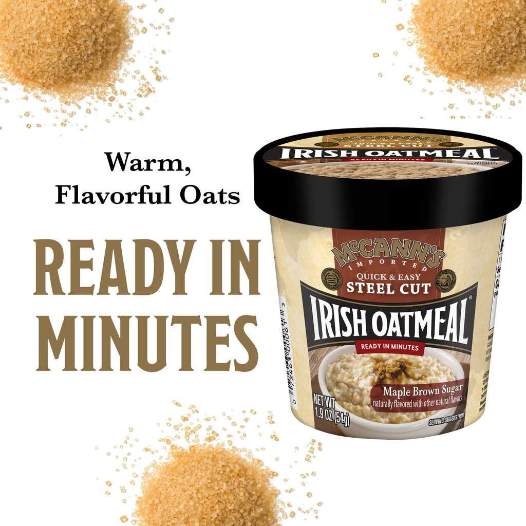 Instant Oatmeal Cup Maple Brown Sugar 1.9 Ounce Pack of 12 V773