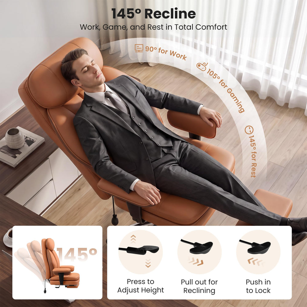 Big and Tall Office Chair with Inflatable Lumbar Support L26778