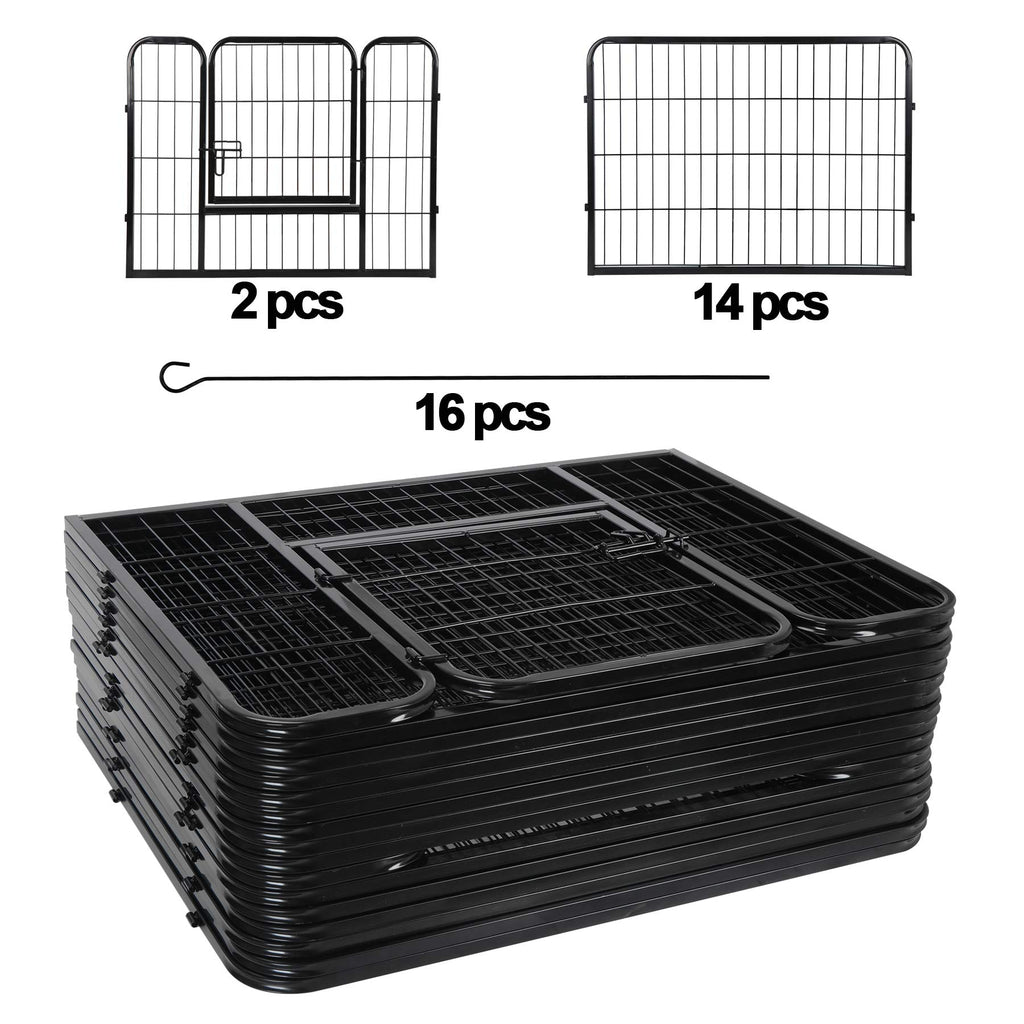 24 Inch 16 Panels Metal Dog Playpen M617
