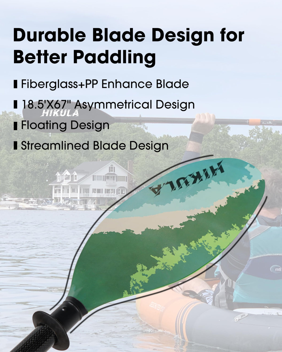 Adjustable Carbon Fiber Shaft Kayak Paddle 4 Piece M317