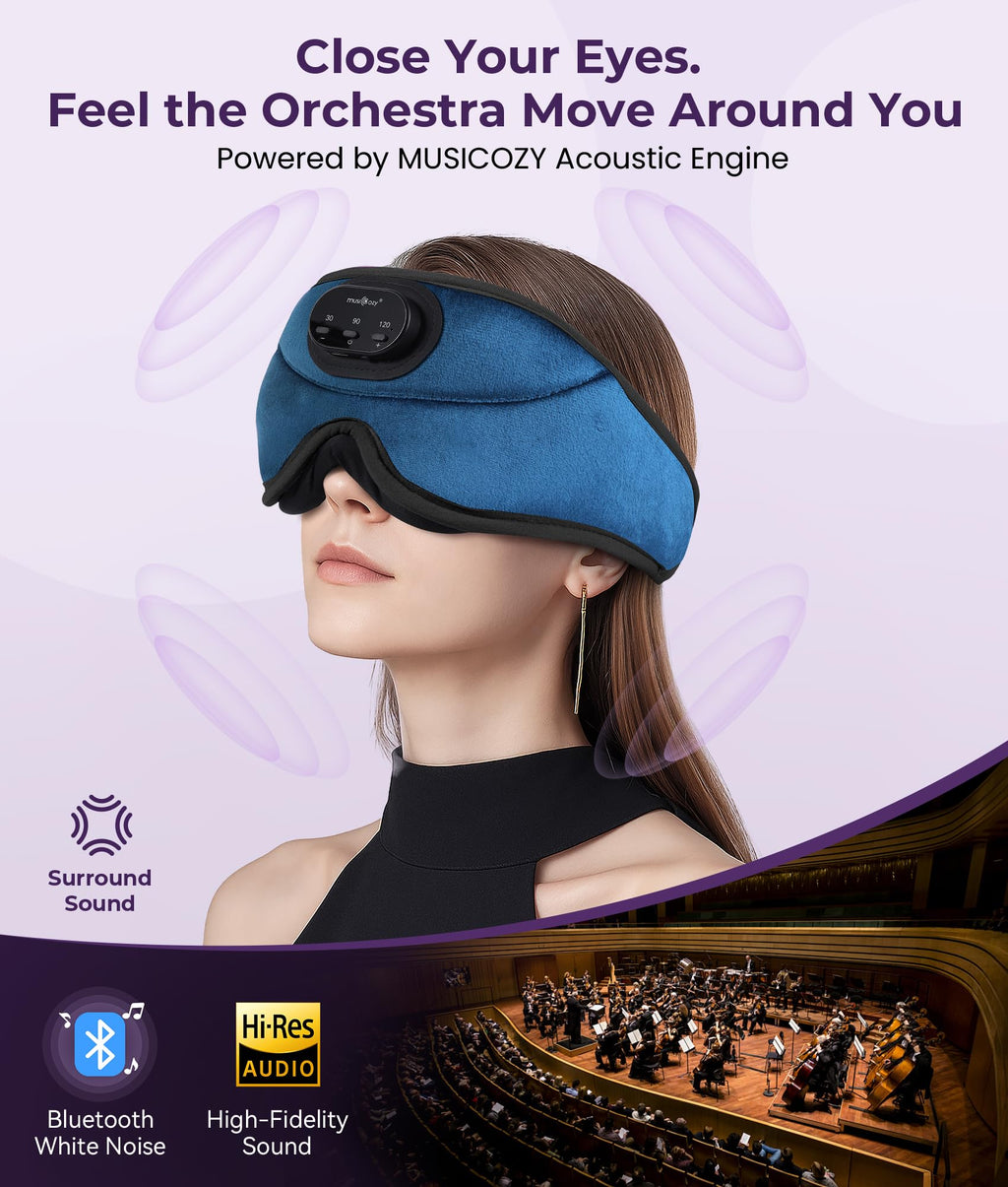 Sleep Headphones Bluetooth with 3D Eye Mask C492210