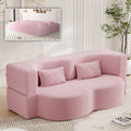 78" Full Size Pink Folding Sofa Bed L316