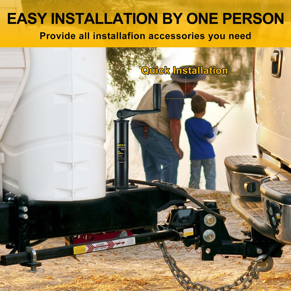 5000 lbs A-Frame Trailer Jack with Adjustable Drop Leg H3020