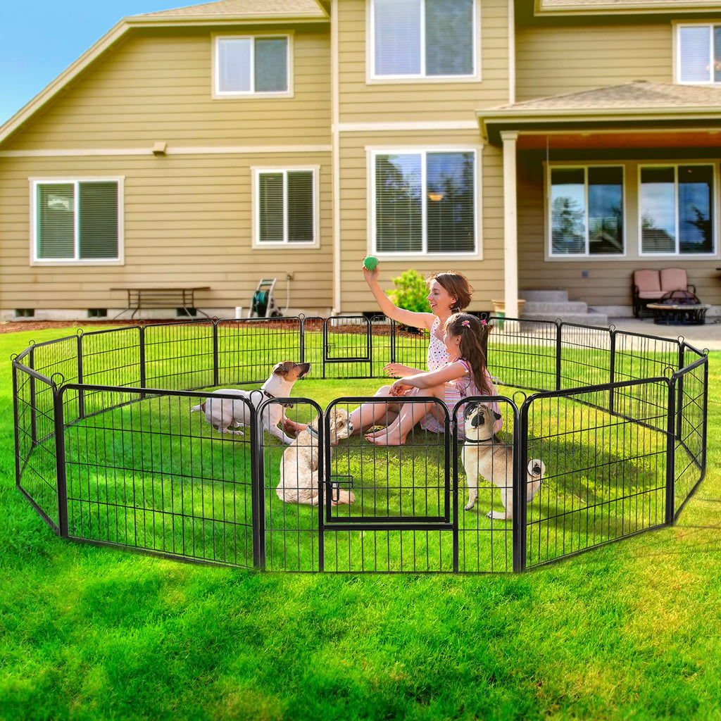 24 Inch 16 Panels Metal Dog Playpen M617