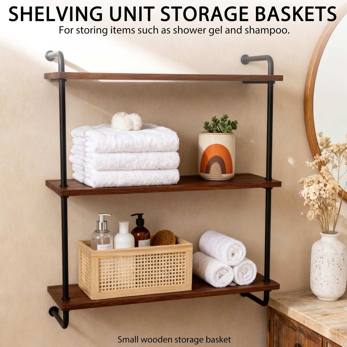 Rectangular Rattan Woven Storage Basket L52646