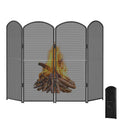 Foldable Wrought Iron Fireplace Screen B12815
