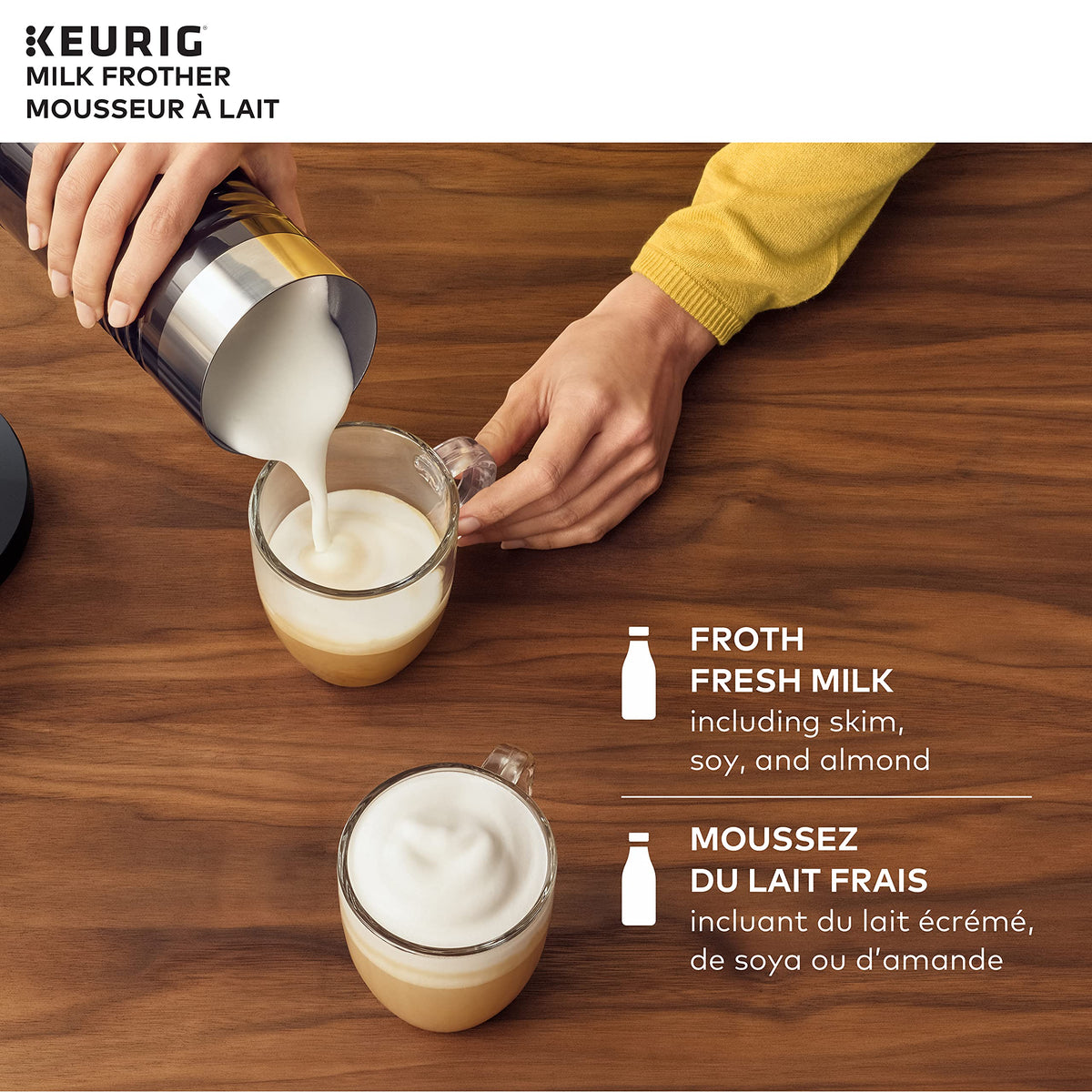 Black 6 Oz Milk Frother I8092