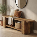 Brown Storage Bench T908