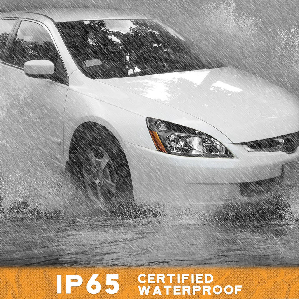 Black Headlight Assembly Left+Right H654