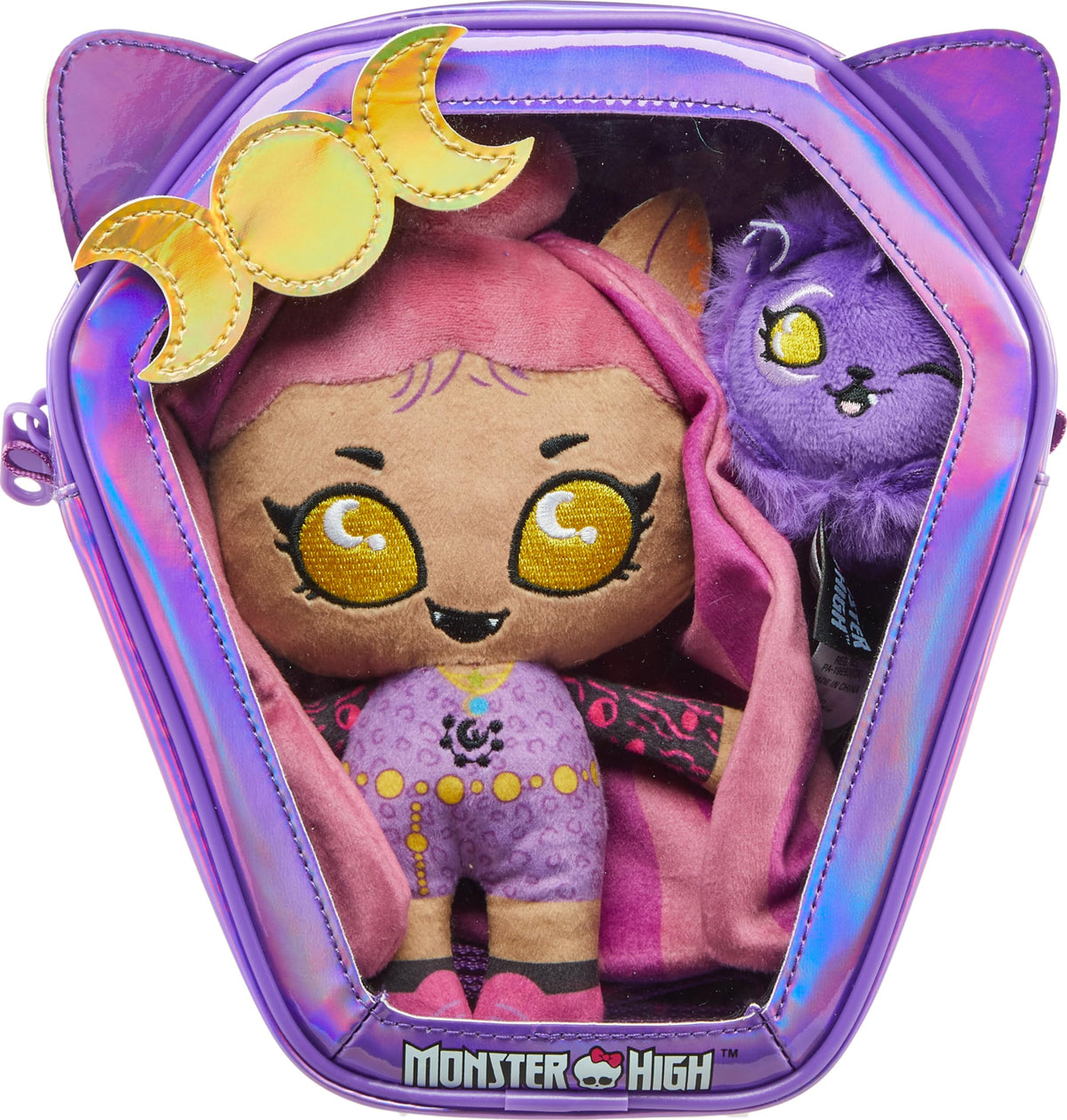 Plush Doll Set with Pet Dog and Backpack Y3195