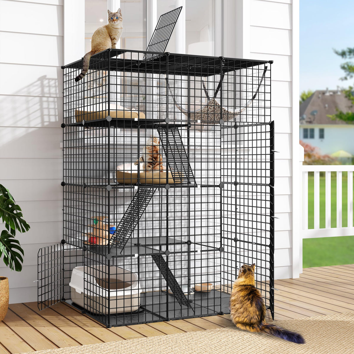 4 Tier Cat Cage Indoor Enclosure C2573