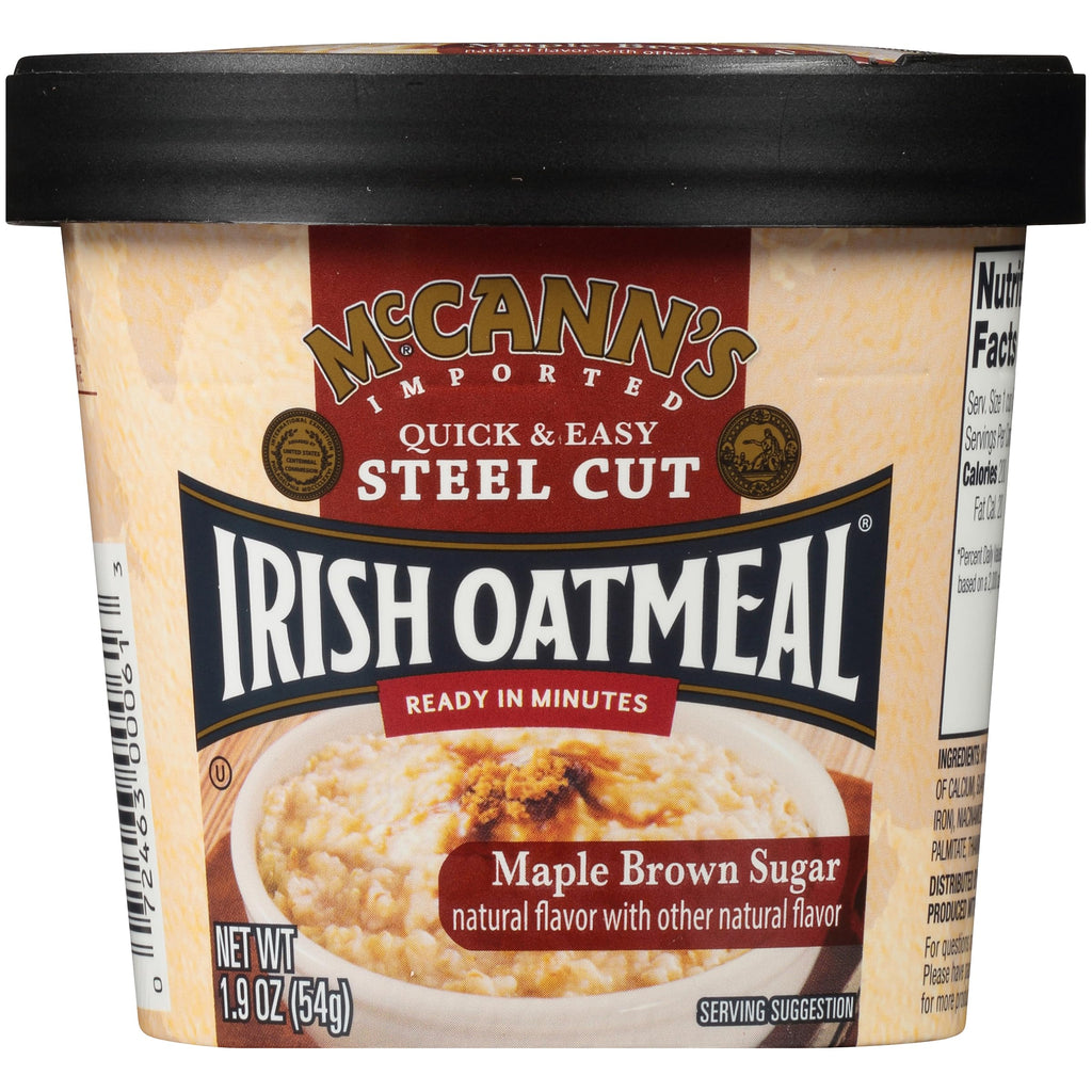 Instant Oatmeal Cup Maple Brown Sugar 1.9 Ounce Pack of 12 V773